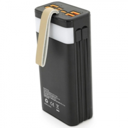 Батарея універсальна ACL 30000mAh, SOLAR, TypeC + Lighting, Black (PW-90B) - Картинка 2