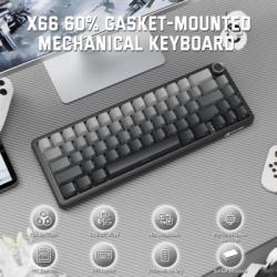 Клавіатура Attack Shark X66 RGB Wireless/Bluetooth/USB UA Moonlit Night (X66MN_AS) - Картинка 2