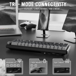 Клавіатура Attack Shark X66 RGB Wireless/Bluetooth/USB UA Moonlit Night (X66MN_AS) - Картинка 3