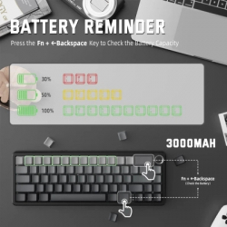 Клавіатура Attack Shark X66 RGB Wireless/Bluetooth/USB UA Moonlit Night (X66MN_AS) - Картинка 6