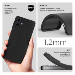 ����� �� ��������� �������� Armorstandart Matte Slim Fit Samsung A07s 4G / A07 4G Camera Cover Black (ARM93728) - �������� 3