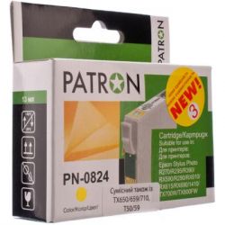  Patron  EPSON R270/290/390/RX590 YELLOW (PN-0824) (CI-EPS-T08144-Y3-PN) -  1