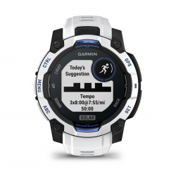 �����-�������� Garmin Instinct 3 45mm Solar Whitestone with Whitestone/Bolt Blue Silicone Band (010-02934-03) - �������� 5