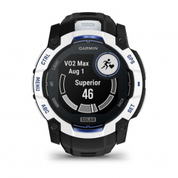 �����-�������� Garmin Instinct 3 50mm Solar Whitestone with Black/Bolt Blue Silicone (010-02935-43) - �������� 5
