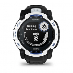 �����-�������� Garmin Instinct 3 50mm Solar Whitestone with Black/Bolt Blue Silicone (010-02935-43) - �������� 6