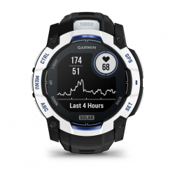 �����-�������� Garmin Instinct 3 50mm Solar Whitestone with Black/Bolt Blue Silicone (010-02935-43) - �������� 13