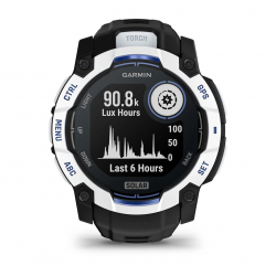 �����-�������� Garmin Instinct 3 50mm Solar Whitestone with Black/Bolt Blue Silicone (010-02935-43) - �������� 18
