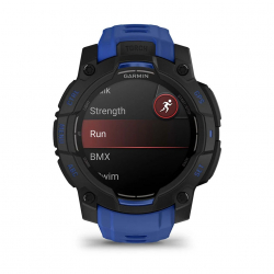 �����-�������� Garmin Instinct 3 45mm AMOLED Black with Bolt Blue/Black Silicone Band (010-02936-03) - �������� 8