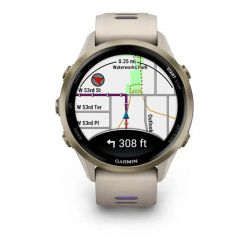 Смарт-часы Garmin Forerunner 970 French Gray Soft Gold Titanium with French Gray/Translucent Indigo Silicone with Soft Gold Buckle (010-02969-62) - Картинка 2