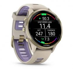Смарт-часы Garmin Forerunner 970 French Gray Soft Gold Titanium with French Gray/Translucent Indigo Silicone with Soft Gold Buckle (010-02969-62) - Картинка 3