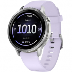 �����-���� Garmin Venu 4 41mm Silver Bezel with Periwinkle Silicone Band (010-03013-01)