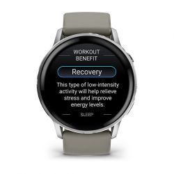 Смарт-годинник Garmin Venu 4 45mm Silver Bezel with Silver Gray Silicone Band (010-03014-01) - Картинка 3