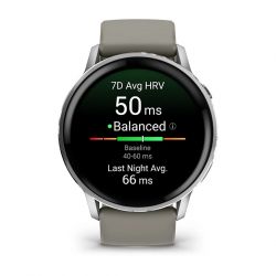Смарт-годинник Garmin Venu 4 45mm Silver Bezel with Silver Gray Silicone Band (010-03014-01) - Картинка 7