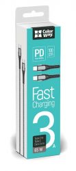   USB Type-C to Type-C 1.0m PD Fast Charging 65W 3 grey ColorWay (CW-CBPDCC040-GR) -  4