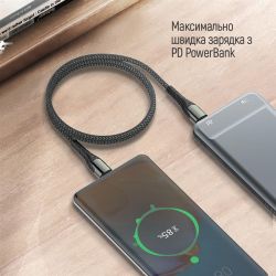  USB Type-C to Type-C 1.0m PD Fast Charging 65W 3 grey ColorWay (CW-CBPDCC040-GR) -  10