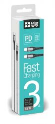   USB Type-C to Type-C 2.0m PD Fast Charging 65W 3A grey ColorWay (CW-CBPDCC039-GR) -  10