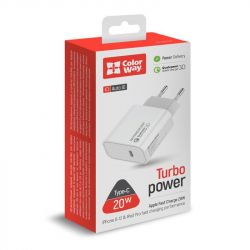   ColorWay Power Delivery Port USB Type-C (20W) V2 white (CW-CHS026PD-WT) -  7