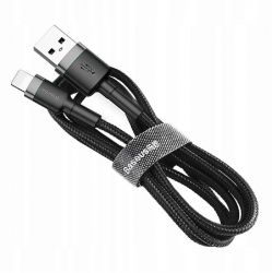  USB 2.0 Lightning - 3.0  Baseus Cafule, 2A Gray+Black CALKLF-RG1