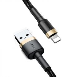  USB 2.0 Lightning - 1.0  Baseus Cafule Cable USB 2.4A Gold+Black CALKLF-BV1 -  1