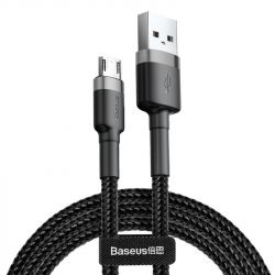  USB - micro USB 2  Baseus Cafule 1.5A Grey/Black,  (CAMKLF-CG1) -  3
