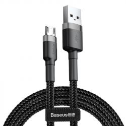 Кабель USB - micro USB 2 м Baseus Cafule 1.5A Grey/Black, двосторонній (CAMKLF-CG1) - Картинка 3
