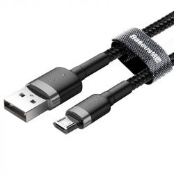 Кабель USB - micro USB 2 м Baseus Cafule 1.5A Grey/Black, двосторонній (CAMKLF-CG1) - Картинка 4