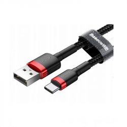  USB Type-C - 0.5 Baseus cafule Cable USB For Type-C 3A 0.5M Red+Black CATKLF-A91