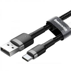  Baseus Cafule USB-USB Type-C, 3A, 0.5 Black/Grey (CATKLF-AG1)