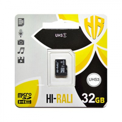   MicroSDHC   32GB UHS-I U3 Class 10 Hi-Rali (HI-32GBSD10U3-00) -  1
