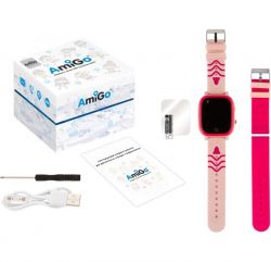 Дитячий розумний годинник AmiGo GO005 4G WIFI Thermometer Pink - Картинка 8