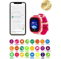 Дитячий розумний годинник AmiGo GO005 4G WIFI Thermometer Pink - Картинка 9