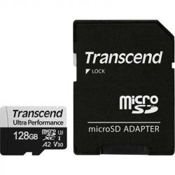   MicroSDXC 128GB UHS-I/U3 Class 10 Transcend 340S R160/W125MB/s + SD- (TS128GUSD340S) -  1