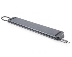 Концентратор REAL-EL CQ-1000 USB3.0х3/USB-C/HDMI/VGA/RJ45/SD/TF/3.5 mm audio, 0.4m, Space Grey - Картинка 4