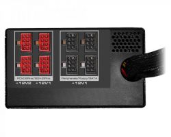 ���� ������� 1050W, Cougar GX 1050, Black, 140 ��, PFC, 80 Plus Gold, Modular, MB: 20+4 pin, CPU: 2 x 4+4 pin, VGA: 6 x 6+2 pin, 4xMolex, 10xSATA, ������: OVP/OPP/SCP/UVP/OCP - �������� 5