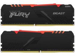  '  ' DDR4 32GB (2x16GB) 3200 MHz Beast RGB Kingston Fury (ex.HyperX) (KF432C16BBAK2/32)
