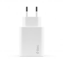    Ttec SmartCharger Duo USB-C/USB-A 2.4/12 White (2SCS25B) -  2
