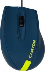  Canyon M-11, Dark Blue/Yellow, USB,  1000 dpi, 3 , 1.5  (CNE-CMS11BY) -  1