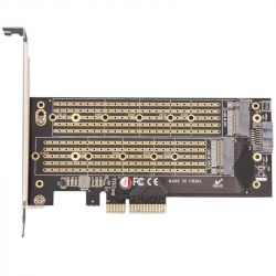  PCI-E - eSata Frime PCI-E x2 RAID eSataIII/SataIII 6Gbps 4 , 88SE9230 (ECF-PCIE2.4sRAID002.LP) -  1