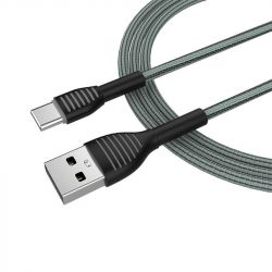 ������ ColorWay USB-USB Type-C, braided cloth, 3�, 1�, Gray (CW-CBUC041-GR) - �������� 5