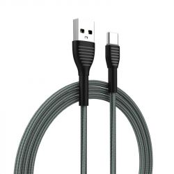 ������ ColorWay USB-USB Type-C, braided cloth, 3�, 1�, Gray (CW-CBUC041-GR) - �������� 6