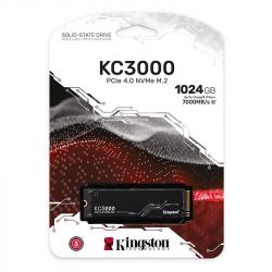 SSD  Kingston KC3000 1024GB M.2 2280 PCIe 4.0 x4 NVMe 3D TLC (SKC3000S/1024G) -  3