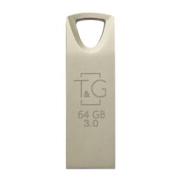 ���� ����������� USB 64Gb T&G Metal TG117, Silver, USB 3.0 (TG117SL-64G3)