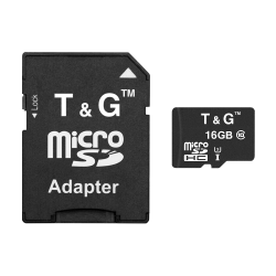 ����� ���'�� microSDHC, 16Gb, T&G, Class10 UHS-I U3, SD ������� (TG-16GBSD10U3-01)