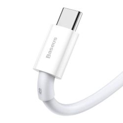   USB 2.0 AM to Type-C 2.0m 3A White Baseus (CATYS-A02) -  3