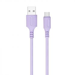  ColorWay USB-microUSB, soft silicone, 2.4, 1, Purple (CW-CBUM044-PU)