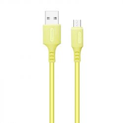  ColorWay USB-microUSB, soft silicone, 2.4, 1, Yellow (CW-CBUM043-Y)