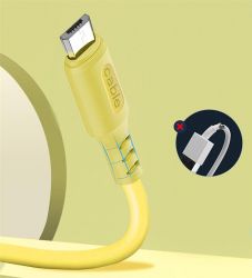  ColorWay USB-microUSB, soft silicone, 2.4, 1, Yellow (CW-CBUM043-Y) -  2