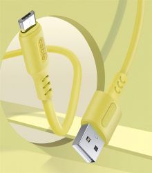  ColorWay USB-microUSB, soft silicone, 2.4, 1, Yellow (CW-CBUM043-Y) -  4