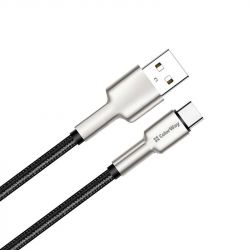 Кабель ColorWay USB-USB Type-C, head metal, 2.4А, 1м, Black (CW-CBUC046-BK) - Картинка 2