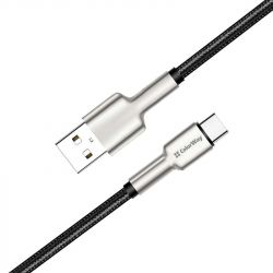 Кабель ColorWay USB-USB Type-C, head metal, 2.4А, 1м, Black (CW-CBUC046-BK) - Картинка 3